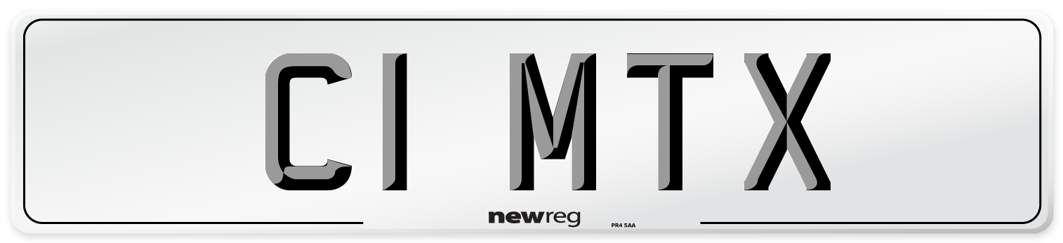 C1 MTX Number Plate from New Reg